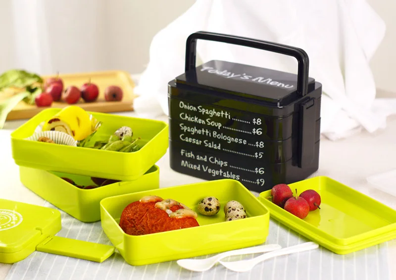 1-3 Layers Lunch Box Microwavable For Kid Adult Plastic Food Container Japanese Style Outdoor Travel Portable Large Bento Boxs  15