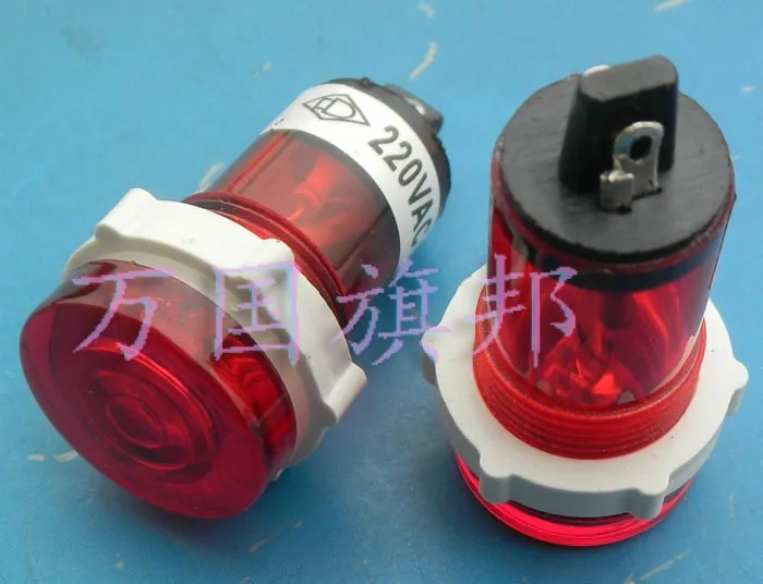 

Free Delivery. Light 15 mm red warning light 220 v mounting holes