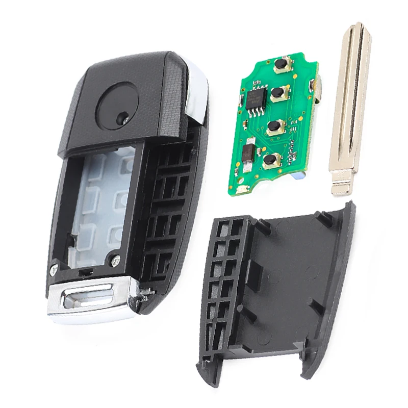 KEYECU 433 МГц 4D60 чип P/N: 95430 A7101 FCC: OKA 870T(YD TP) обновленная Складная 4 кнопочная флип карта
