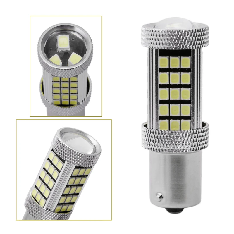 Auto Signal Light DC12V 1156 2835 63 LED 6000K Car Projector Fog Driving Light White Bulb DRL Lamp