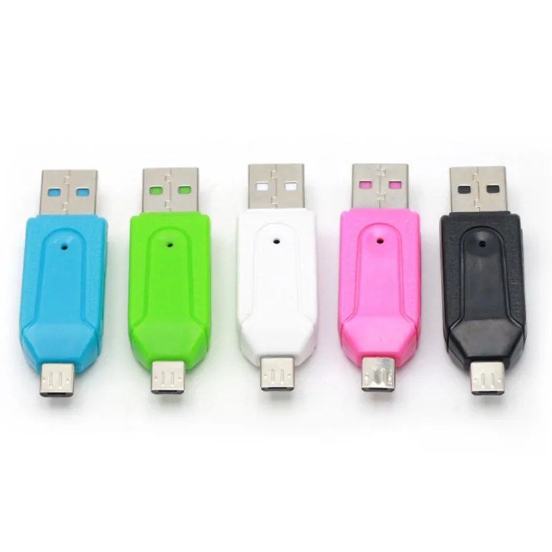 Micro USB зарядное устройство конвертер 2 в 1 SD TF кардридер OTG адаптер для Samsung Android