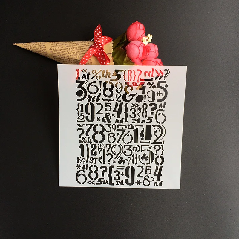 

1Pcs 13*13cm Scapbook Stencil Cake Decorating Tool scrapbooking DIY Decorating Stencil Fondant Pattern Printing Spray Template