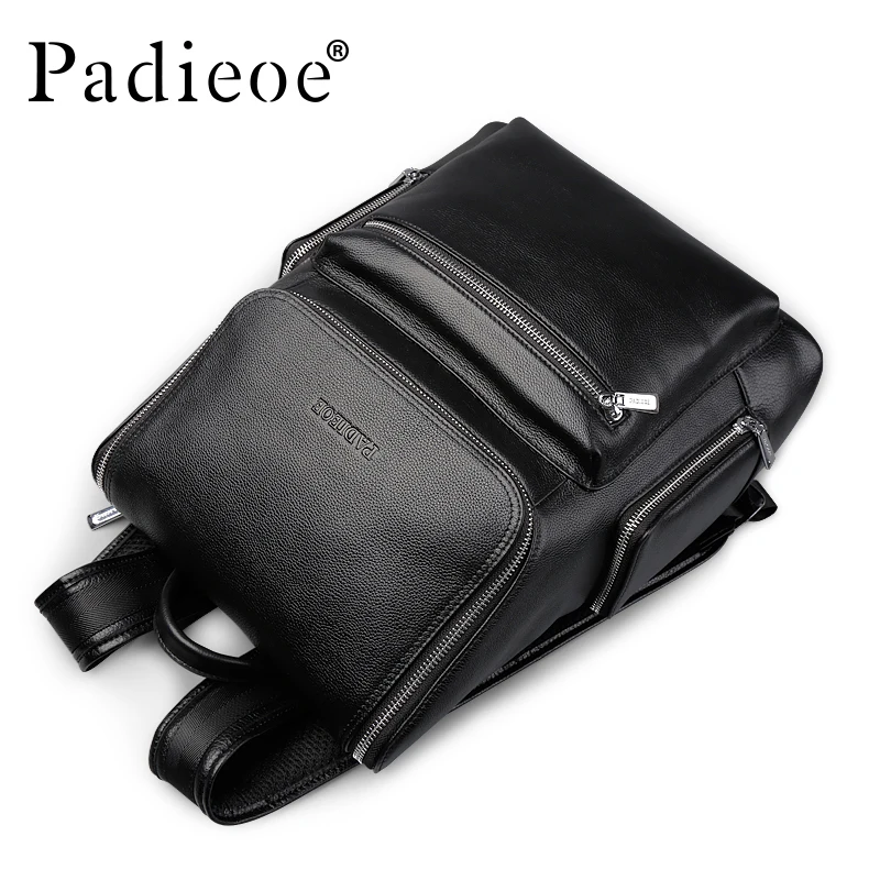 Padieoe для мужчин Рюкзак bookbag s сумка пояса из натуральной кожи роскошные колледж