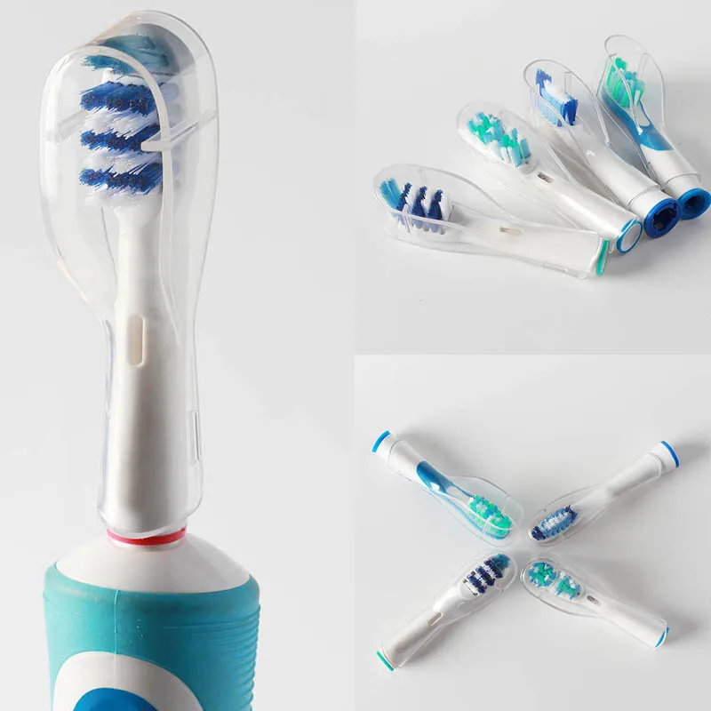 

4PCS Travel Electric Toothbrush Head For Dust Clear Home Camping Outdoor Protective Cover Case Cap Suit Tooth Brush Heads