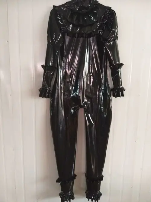 Латексный резиновый костюм боди комбинезон черный 0,4 мм Размер XXS-XXL