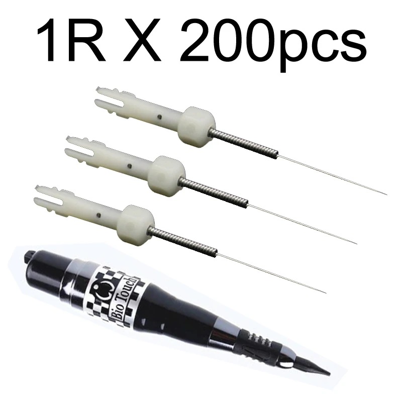 Free shipping 200pcs 1R Original USA biotouch Mosaic tattoo Machine Needle For Professional Permanent Makeup machine Eyebrow | Красота и