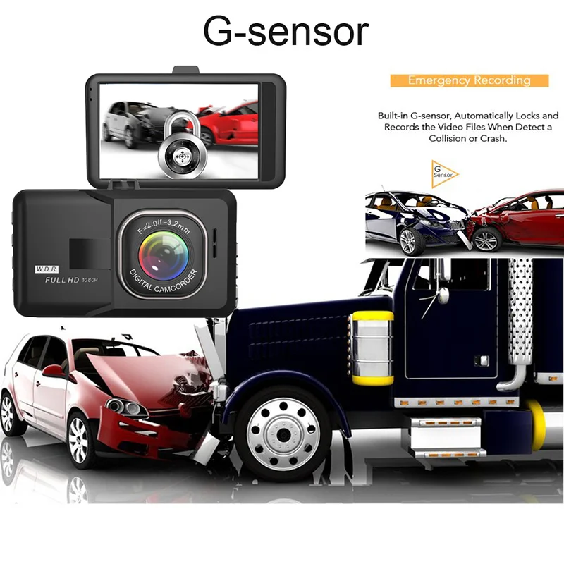 DVR камера 1080P широкоугольный Автомобильный видеорегистратор для вождения автомобиля HD Dash Cam lcd ночное видение автомобильный держатель на присоске Автомобильный видеорегистратор