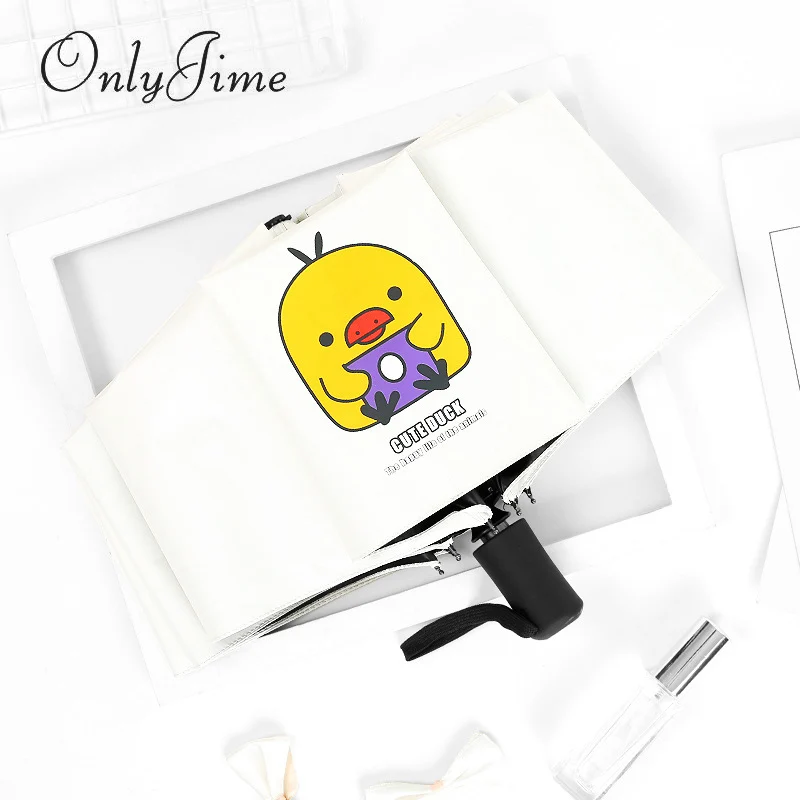 

Only Jime Cute Duck Kids Automatic Umbrellas Rain Women Folding Windproof Children Umbrellas High Quality Sun Umbrella Rain Gear