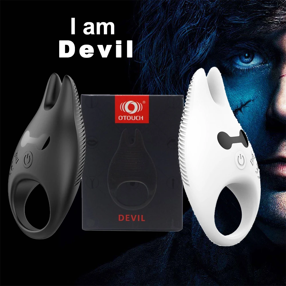OTOUCH Devil Вибрационный эротический пенис кольцо для пениса Силиконовое соска зажим