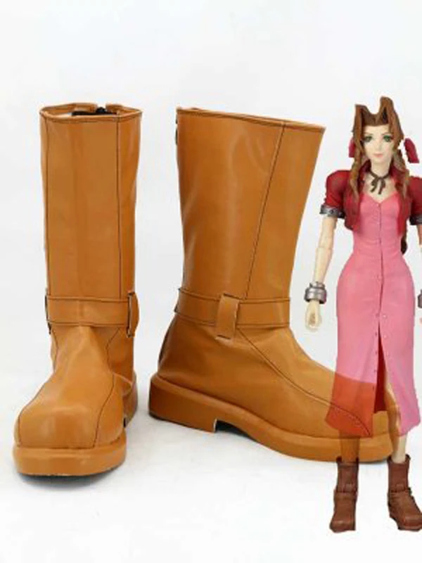 

Final Fantasy VII Aerith Cosplay Boots Shoes Game Party Cosplay Boots Custom Made for Adult Women Shoes