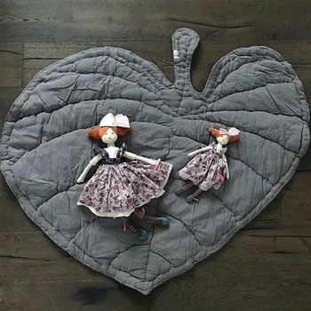 

Nosii Newborn Baby Play Mat Leaf Shape Cotton Soft Baby Crawling Mat Floor Game Exercise Carpet Kid Girl Boy Sleeping Rug Decor