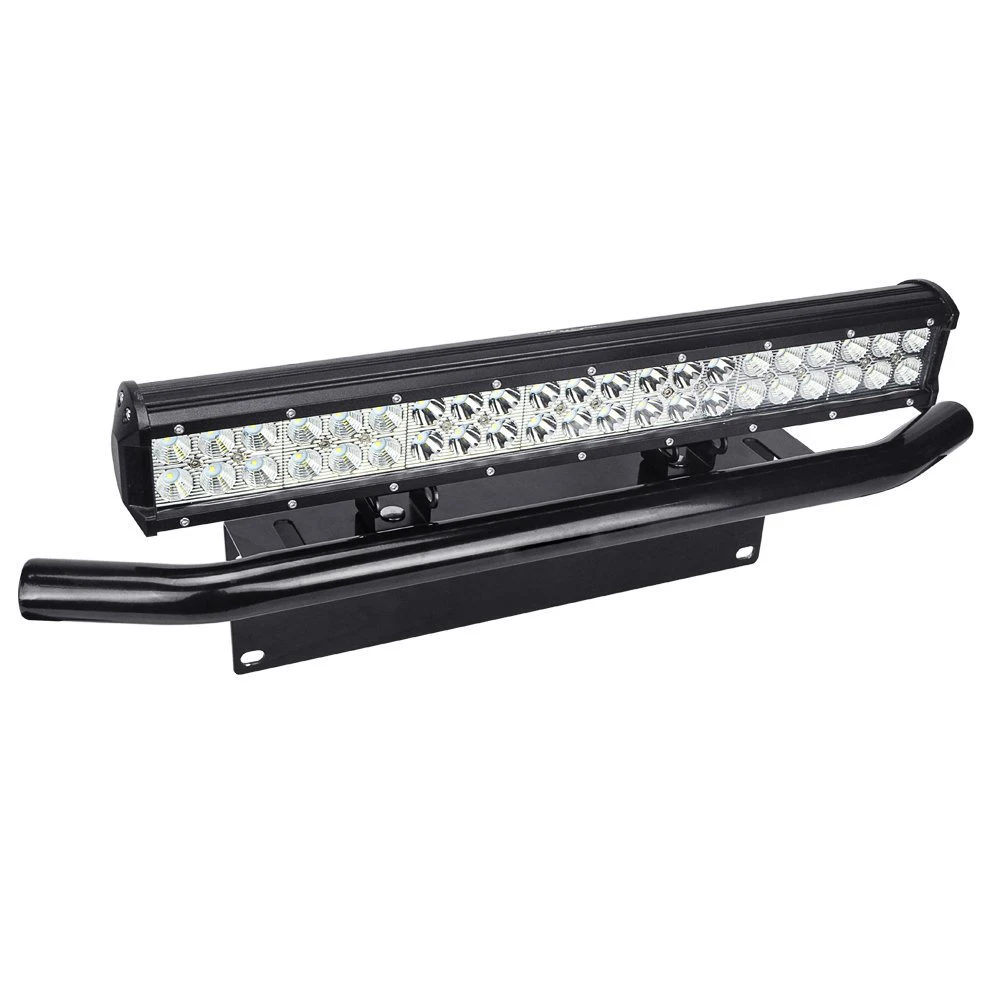 20inch 126w combo led light bar + 23" bull bar front bumper license