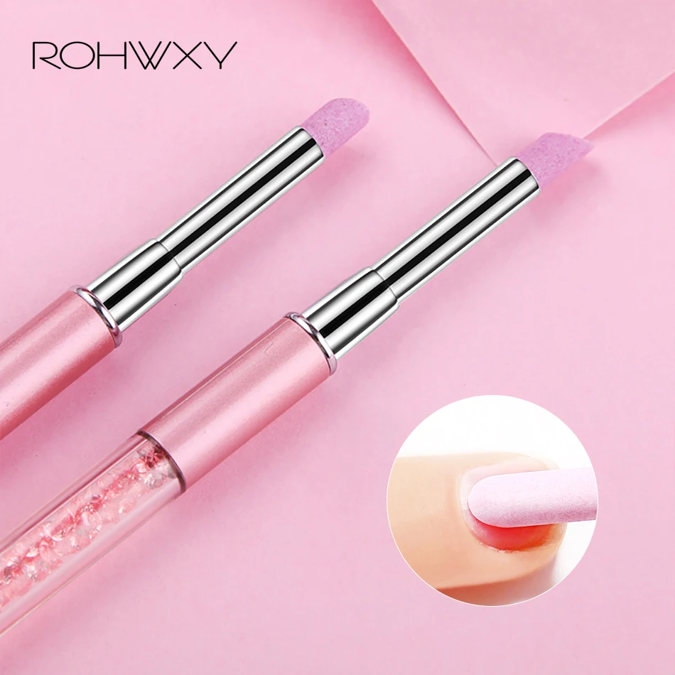 

ROHWXY New Unique Stone Nail File Professional Cuticle Remover Trimmer Buffer Pedicure Manicure Nail Art Tool Crystal Nail File