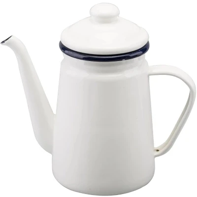 

1.1L coffee pot enamel enamel pot flanging hand fine kettle mouth teapot