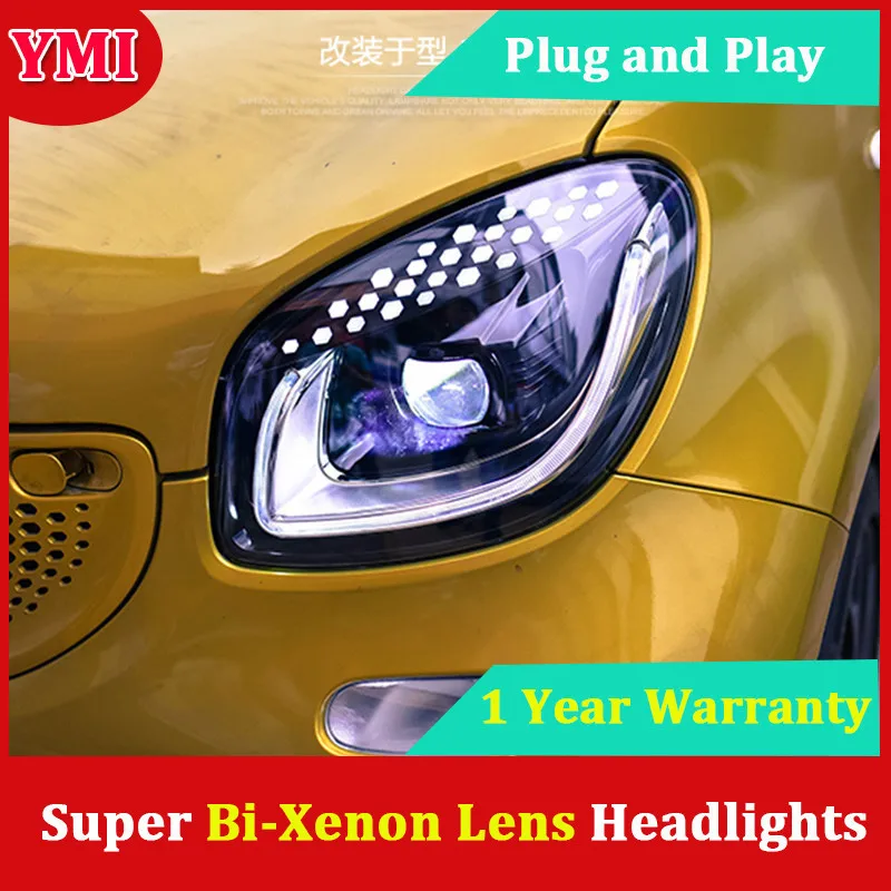 Car Headlight For Smart headlights For Smart head lamp led DRL front Bi
