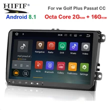 9 “Android 8.0 Octa/Quad Core Lettore Auto Radio GPS No DVD per il vw Volkswagen Golf Plus Passat CC Touran Tiguan Sharan Skoda Sede