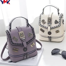 2018 Fashion Leather Backpack Women School Bags For Teenage Girls Mochila Brand Luxury Tote Bag Female Shoulder Bag High Quality