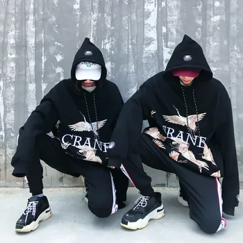 

Lean Drop Shipping 2018 New Crane Hoodies Man Woman Lover Outwear Fashion Cool Streetwear