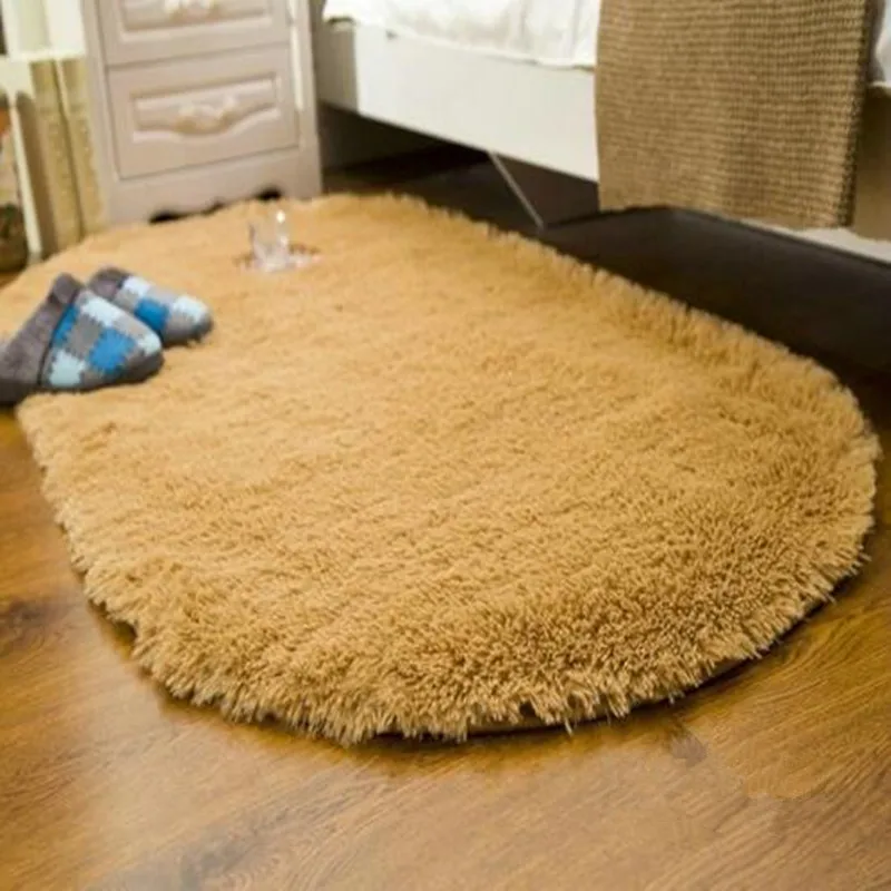 15 Colors Soft Oval Alfombras Carpet Faux Fur Area Rug Slip
