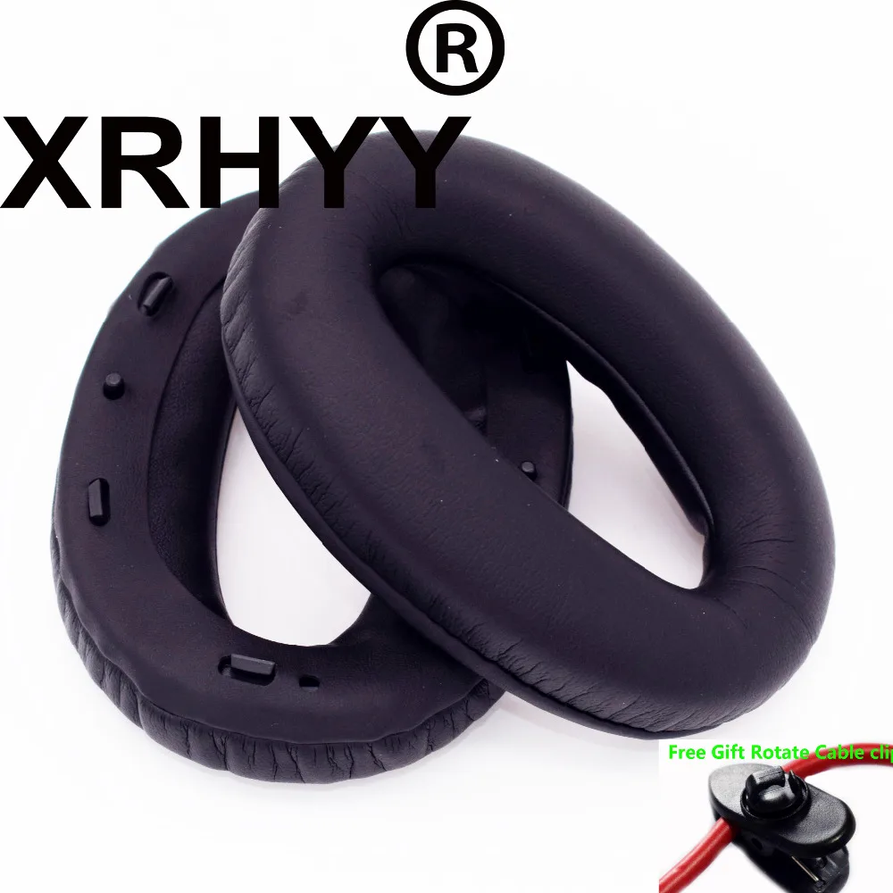 XRHYY Black Replacement Ear Pad Earpads Cushion Cover For SONY WH1000XM2 MDR-1000X Headphones With Free Rotate Cable Clip | Электроника