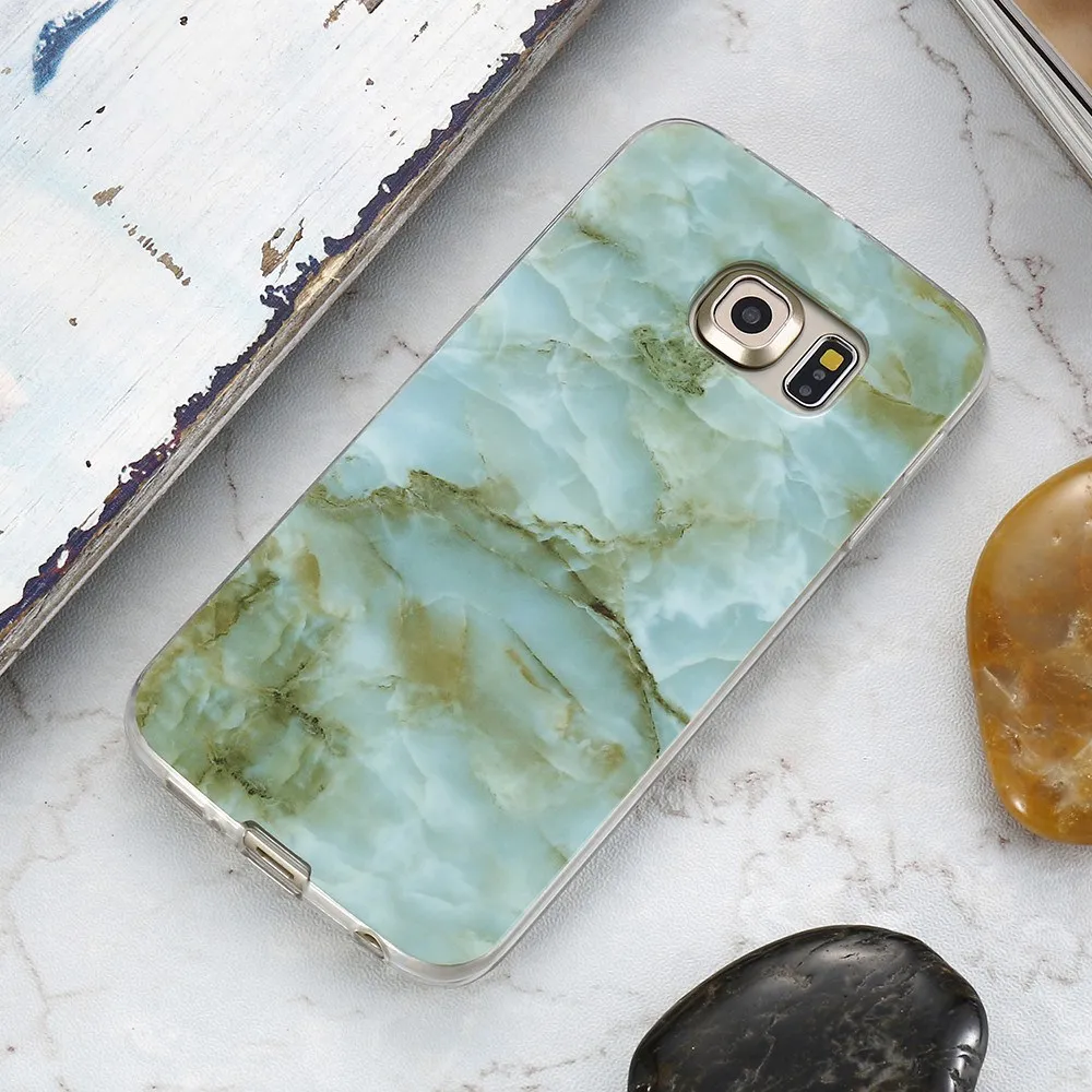 FLOVEME чехол с мраморной кожей для Samsung Galaxy S8 Plus S7 S6 Edge S4 мягкие силиконовые чехлы
