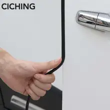 5 м/лот автомобильный Стайлинг формовочная полоса Автомобильная дверная кромка Защита бампера черный прозрачный белый красный синий Декоративная полоса звукоизоляция авто