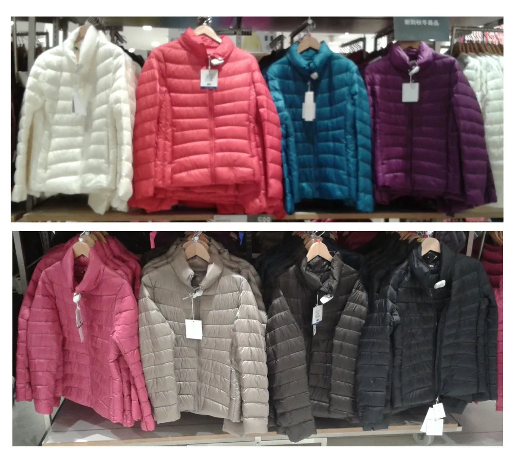  Men Hooded White Duck Down Jacket Warm Line Portable Package