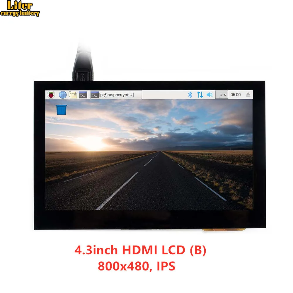 

4.3inch, 800x480, Capacitive Touch Screen LCD Tablet, HDMI interface, Supports Raspberry Pi, BB Black,Multi Systems