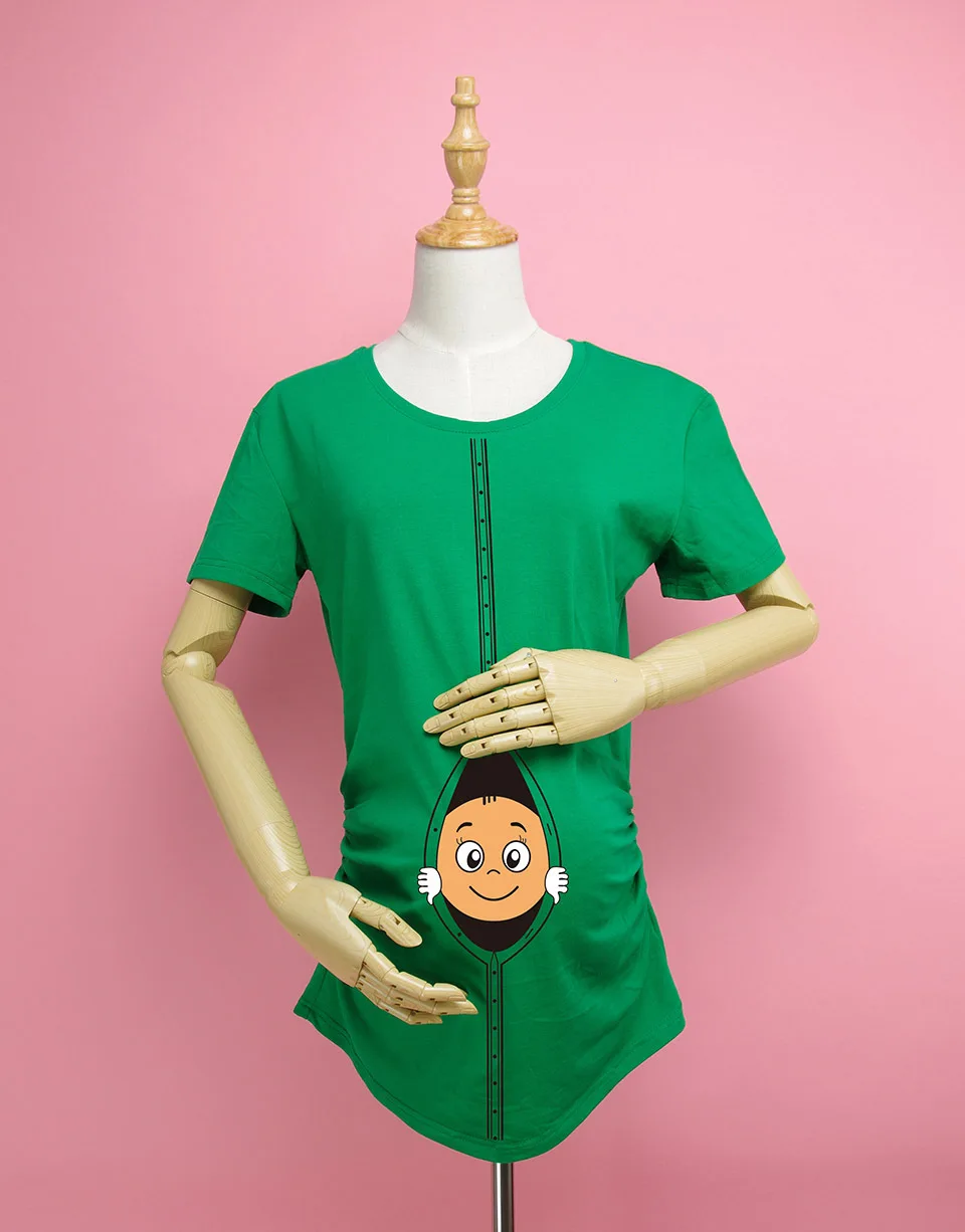 Новые хлопковые платья для беременных Одежда для беременных женщин с коротким рукавом T Xu платье Одежда для беременных