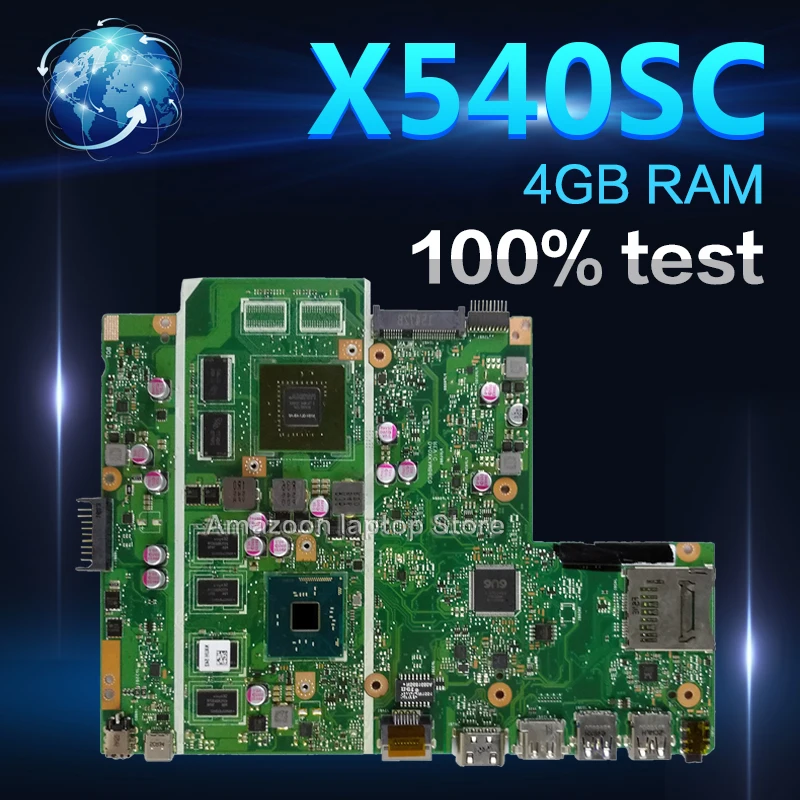 

Amazoon X540SC Laptop motherboard for ASUS X540SC X540S X540 Test original mainboard 4G RAM N3700 CPU