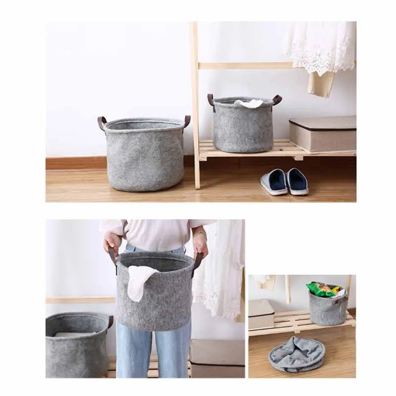 YFGXBHMX بسيطة اللباد مفيد القذرة صندوق تخزين ملابس سلة التخزين سطح المكتب سلة الغسيل المعيشة غرفة اللعب الملابس سلة