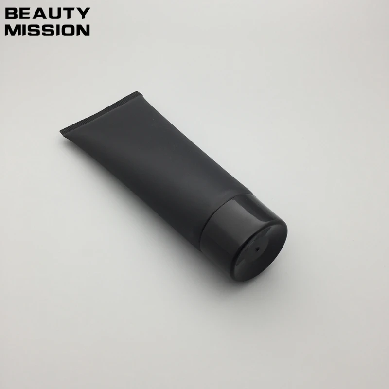 

(50pcs)120g Empty Black Soft Refillable Plastic Lotion Tubes Squeeze Cosmetic Packaging, Cream Tube Screw Lids Bottle Container