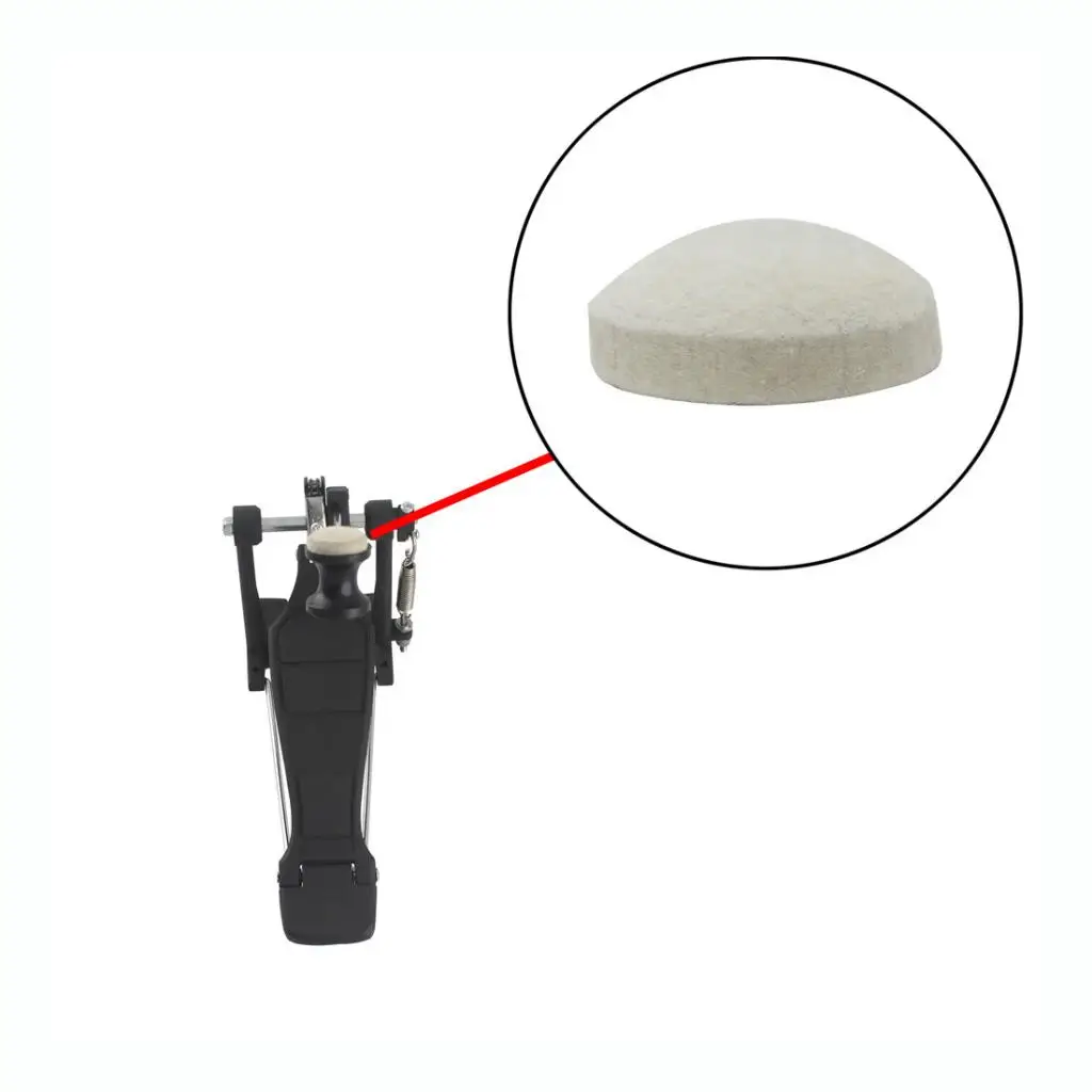 2pcs Bass Kick Drum Beater Wool Felt Pedal Beater Head for Drum Set Kit 34x13mm
