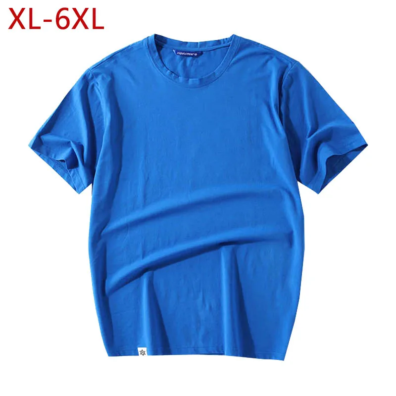 XL 6XL Oversize Loose Summer T shirt Fitness Casual Mens Fashion Brand