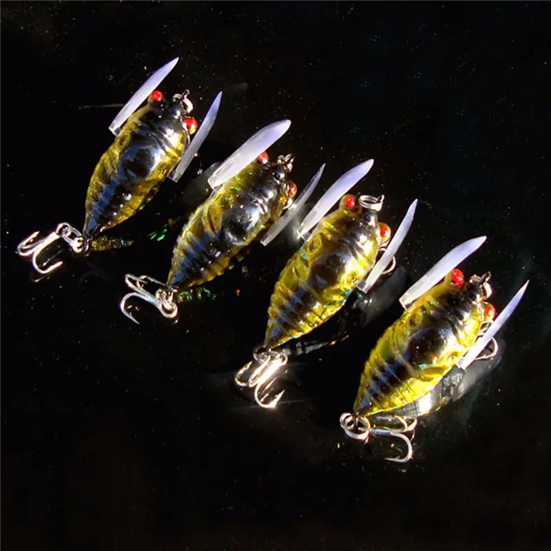 Bobing Fake Cicada 4cm 6g Floating Fishing Lure Baits Perch Insect