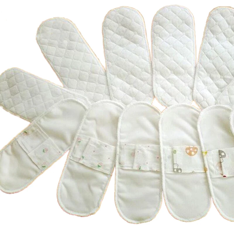 

2pcs 210mm Women Feminine Hygiene Reusable Washable Nappy Menstrual Period Sanitary Pads Cotton Cloth Panty Liner Adult Diapers