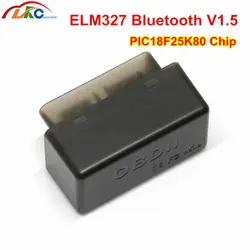 100 шт./лот мини ELM327 OBD2 диагностический инструмент V1.5 Bluetooth Автомобильный диагностический сканер V01H2/V01H2-1 DHL Бесплатная доставка