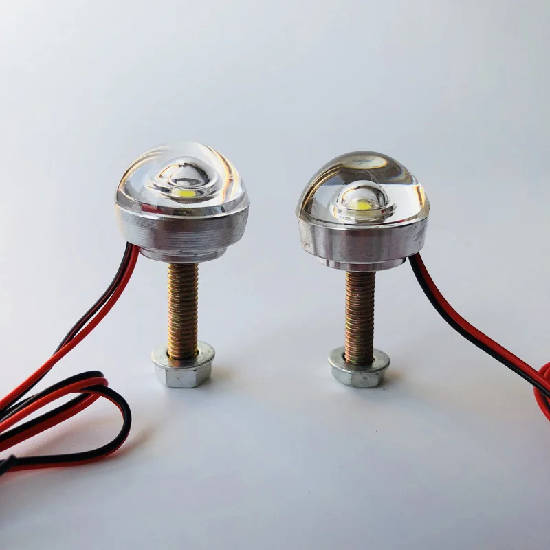 

Pair Mini eagle eye Motorcycle styling Led flash light Rear License plate Mounts day driving strobe light Brake Warning lamp