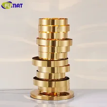 Настольная лампа FUMAT в форме кольца из нержавеющей стали для спальни, современный светильник для гостиной, отеля, клуба, кабинета, настольные лампы
