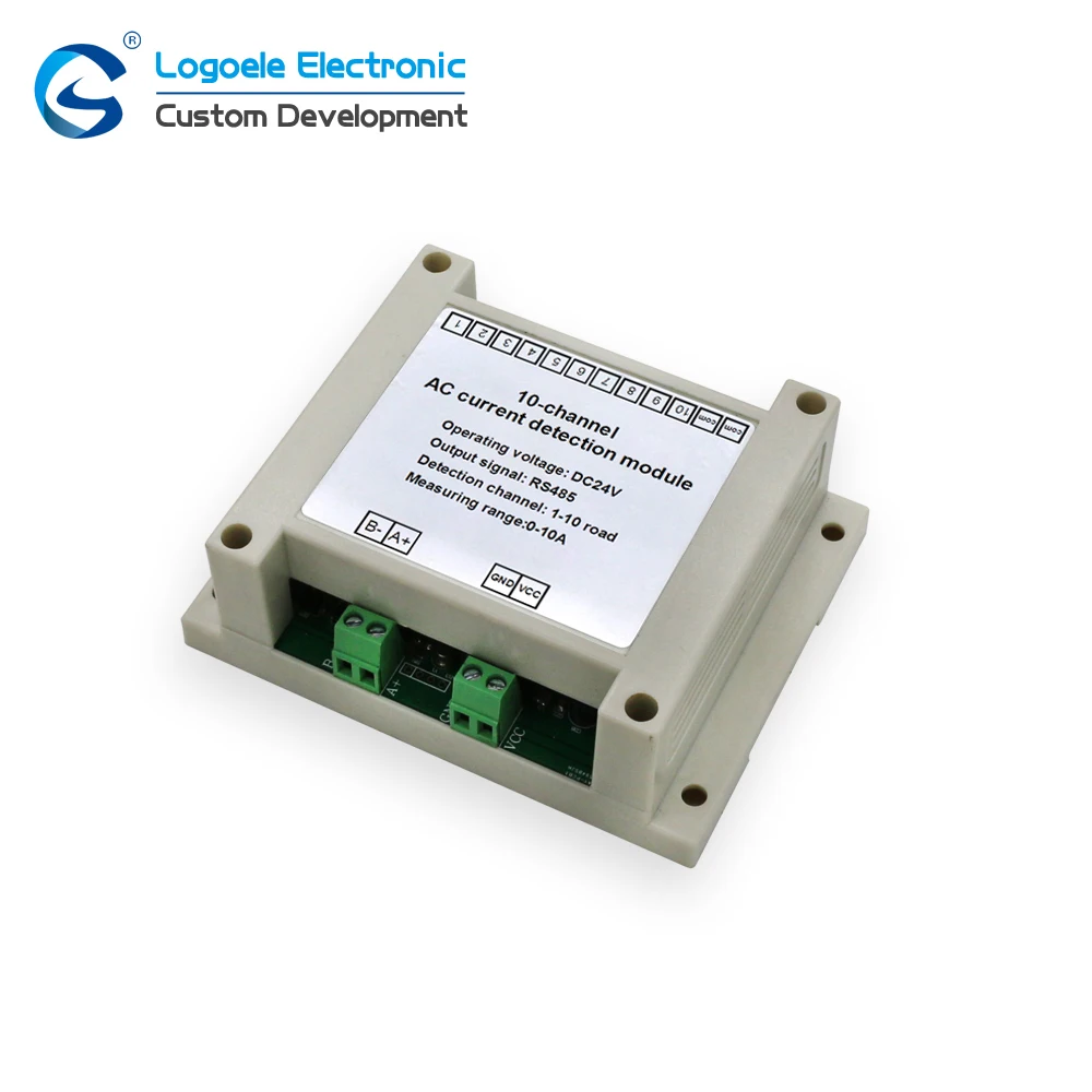 Loele-transmissor de Corrente ca de 10 Canais Sensor de Saída 485 Alcance Total Módulo de Detecção de Aquisição em Tempo Real Acessórios p/ quadro de demonstração - Imagem 5