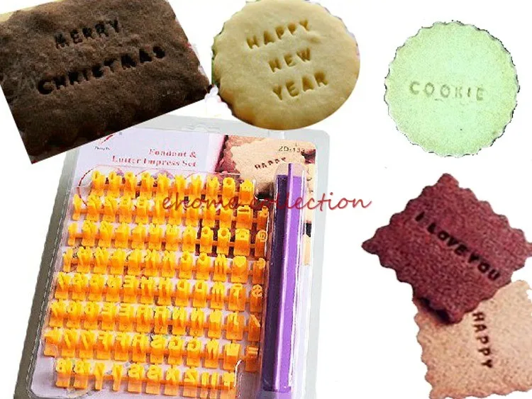 

Fondant Cake Alphabet Letter Number 26 English Letter Cookie Molds Printing Symbol Stamp Biscuit Cookie Cutter Fondant Cake tool