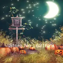 Halloween night 8’x8′ CP Computer-painted Scenic Photography Background Photo Studio Backdrop ZJZ-555
