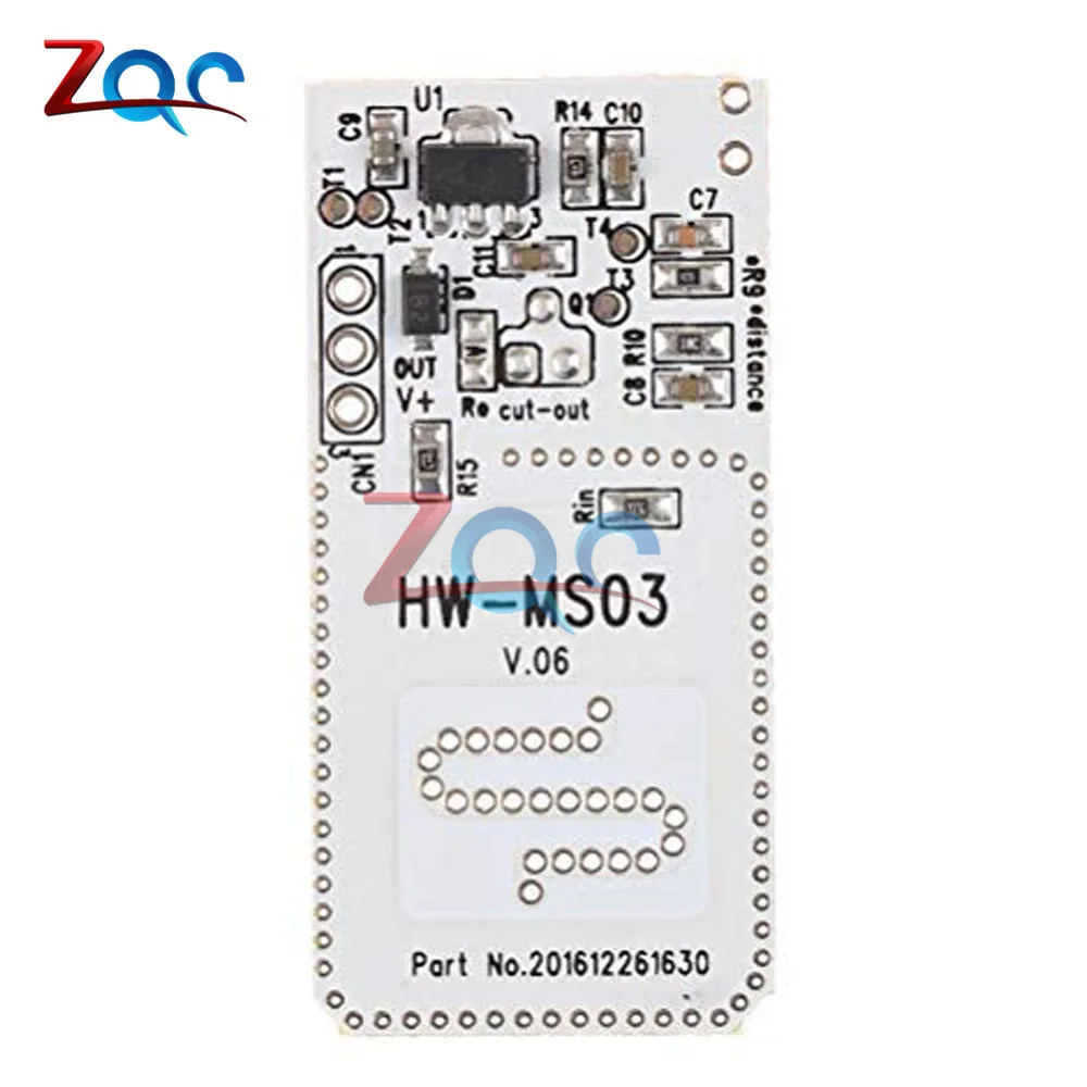 HW-MS03, высокая производительность, 24 ГГц, радиолокационный датчик, новейший микроволновый радиолокационный модуль, маленький размер, электрические датчики, Модульная плата