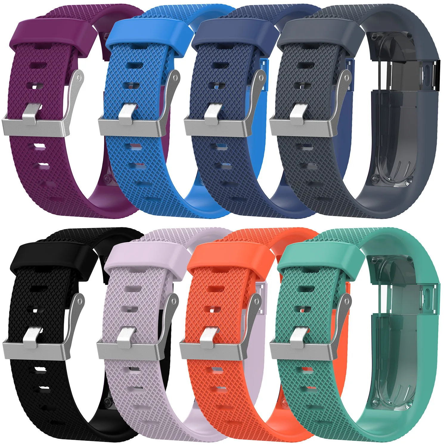 

Replacement Bands for Fitbit Charge HR Soft Silicone Band with Metal Buckle Fitness Wristband Sport Strap Women Men 7.13