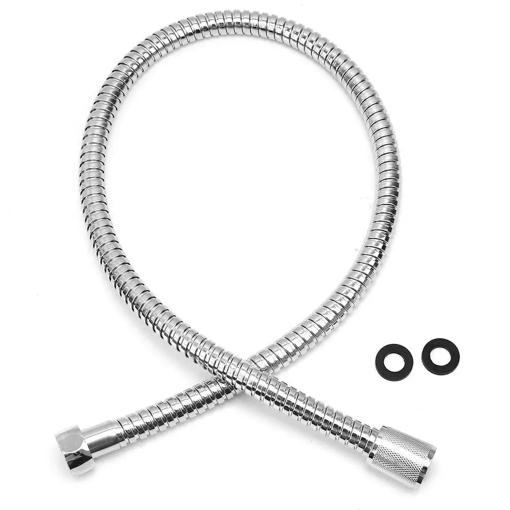 New Chrome Flexible Stainless Steel Bathroom Bath Shower Water Hose Pipe 80cmin Bathroom