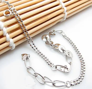 

New Design Pure 925 Sterling Silver Beads Link Bracelet Stamp S925