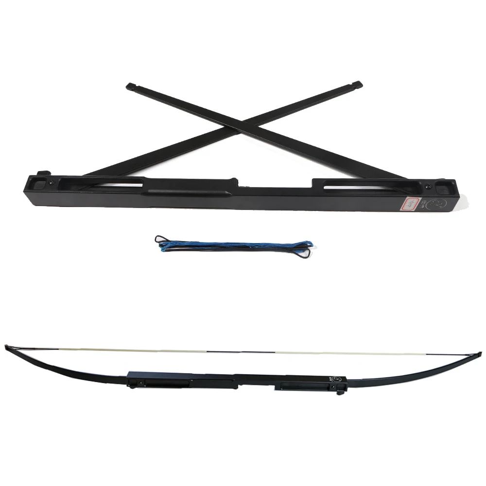 60LBS Hunting Shooting Straight Bow and Arrows Black Aluminum Alloy Bow