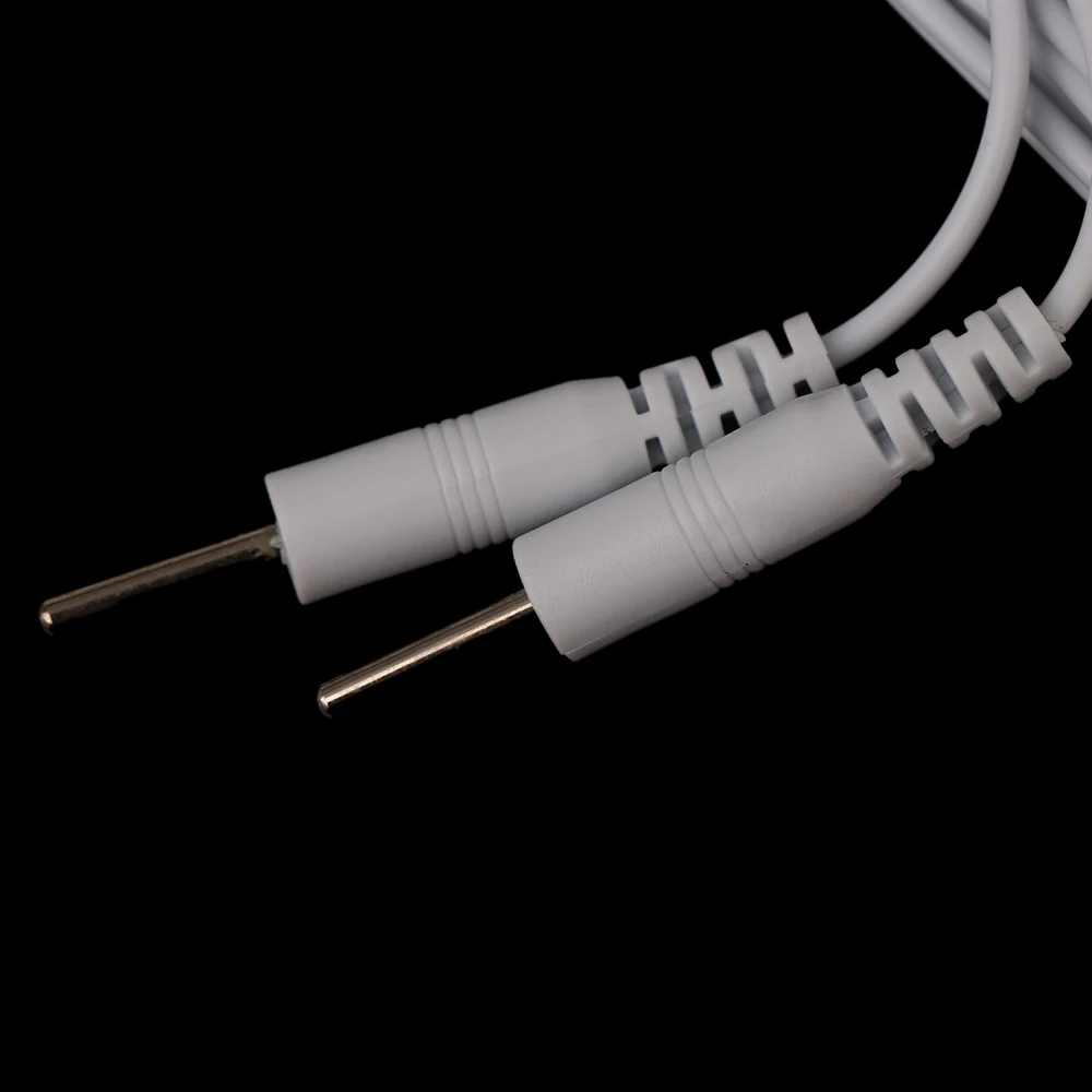 2 штифта свинцовые провода соединительные кабели для электрода колодки цифровой Тенс терапия массажер 3,5 мм разъем массаж и релаксация