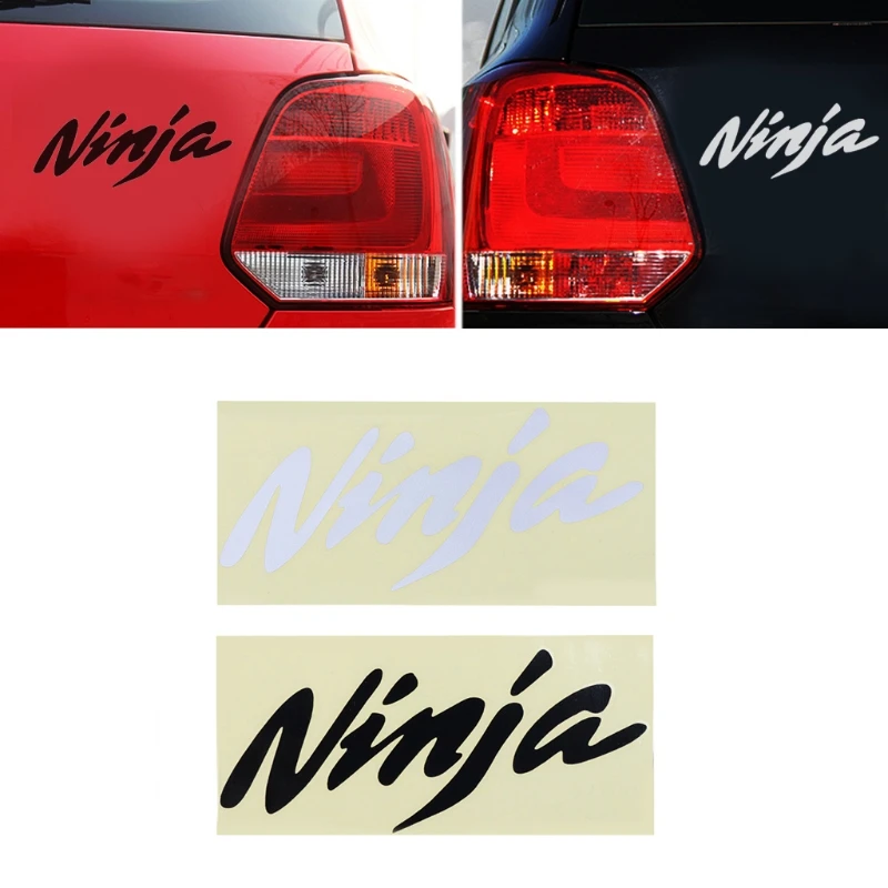 

Car Stickers Ninja Letter Vinyl Car Motorcycle Sticker Car Styling 17.5x8cm Decal Decorative Vinyl Reflector Car-Covers 2017