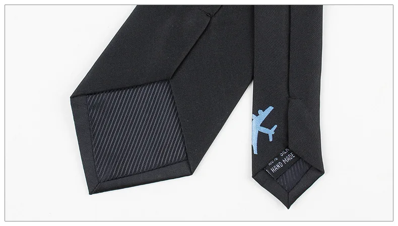 VEEKTIE модный галстук 8 см с рисунком самолета, однотонный черный деловой красивый классный галстук для мужчин, авиационный стиль, Vestidos Cravate